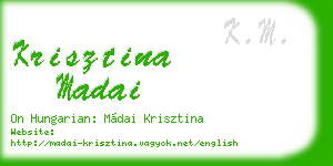 krisztina madai business card