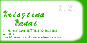 krisztina madai business card